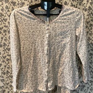 Vintage ARIA FLOWERS 2 PIECES Long sleeve top and capri bottoms